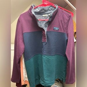 Women’s LL Bean Rugby Pullover size M
